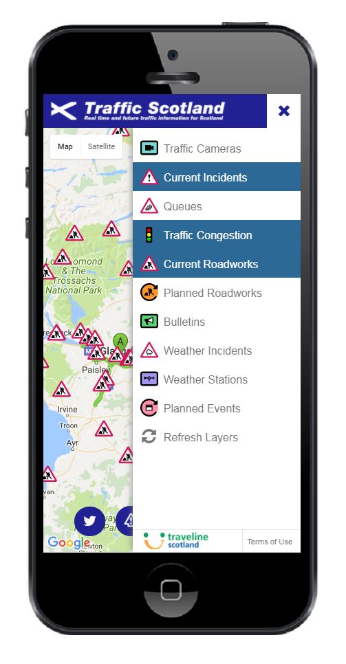 New Traffic Scotland Mobile Site