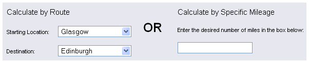 Calculate carbon emission by route or specific mileage