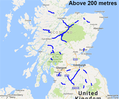 Trunk Road Network Height Map
