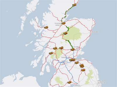 Trunk Road Gritter Tracker
