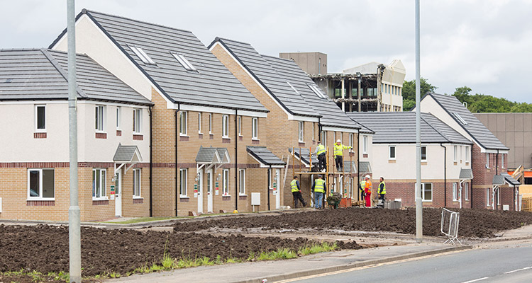 Homes soon to be occupied at Cowglen Hospital site