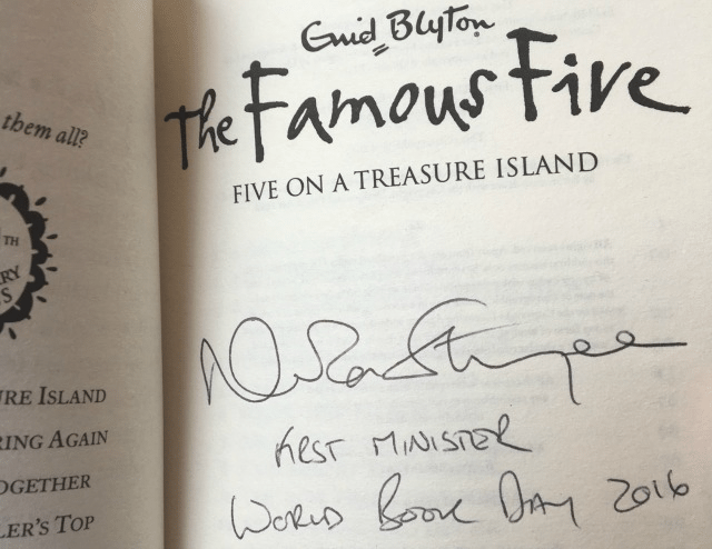 Five on Treasure Island FM signed book