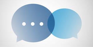 Two speech bubbles