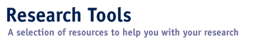 Research Tools - resources to help you with your research